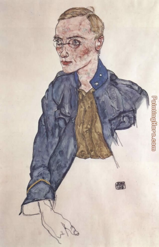 Voluntary Gefreiter painting - Egon Schiele Voluntary Gefreiter art painting